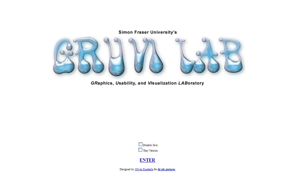 The GRUVI Lab at SFU (note the influence of the OSX aqua theme)