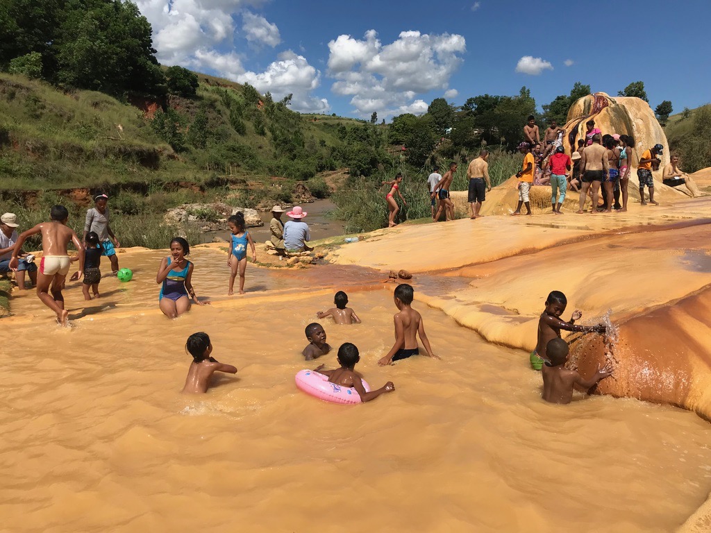 People bathing