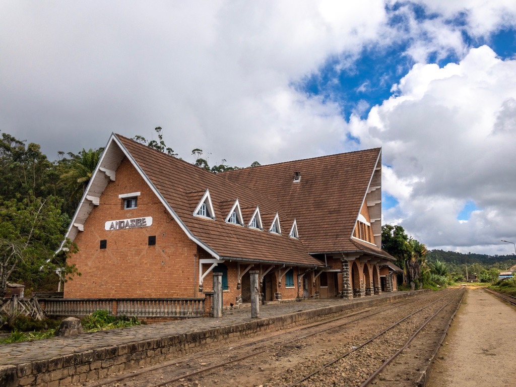 Andasibe train station (in 2019 only serviced twice a week by a cargo train)
