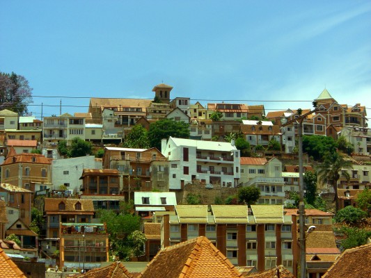 A typical view of houses in Tana