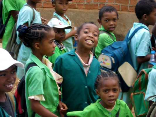 School kids in Maevatanana