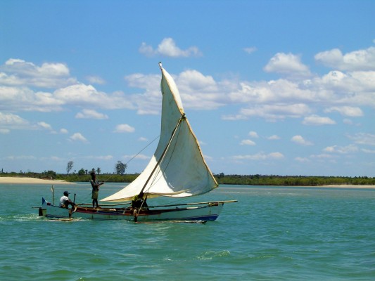 Fisher boat at Antsanitia beach