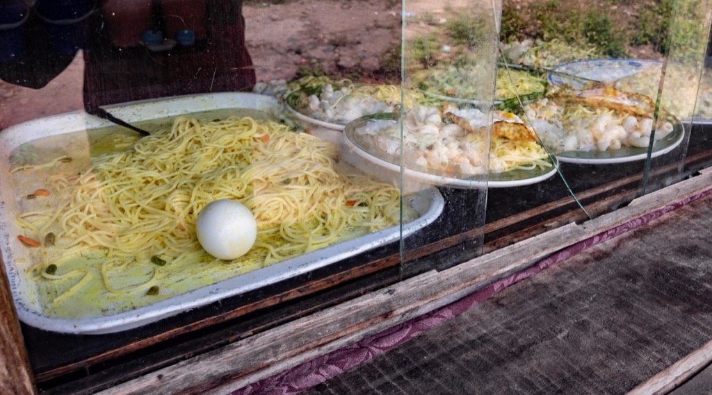 Streetside meals on display