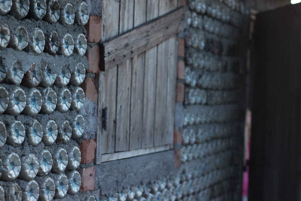 A house built of recycled bottles