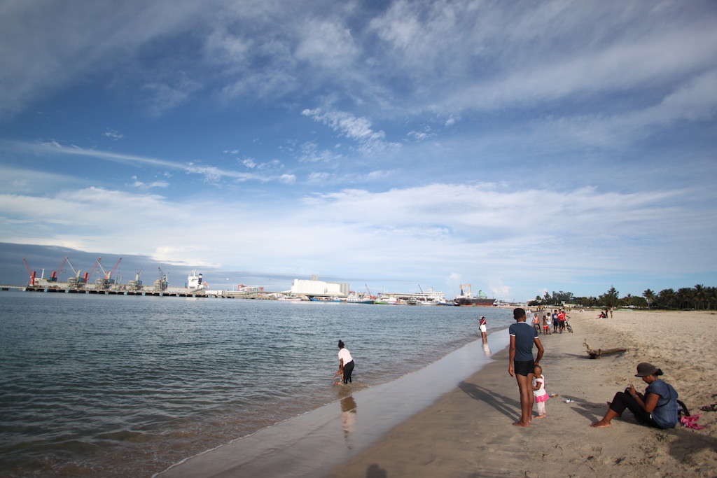 Families at the beach