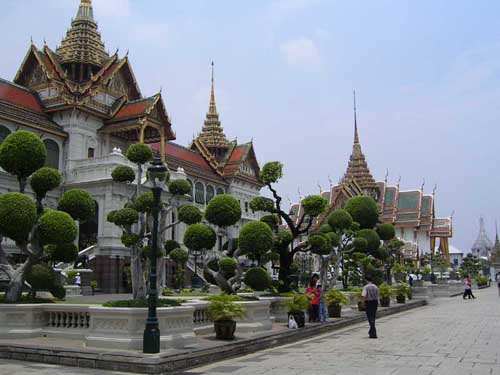 Temple with trees